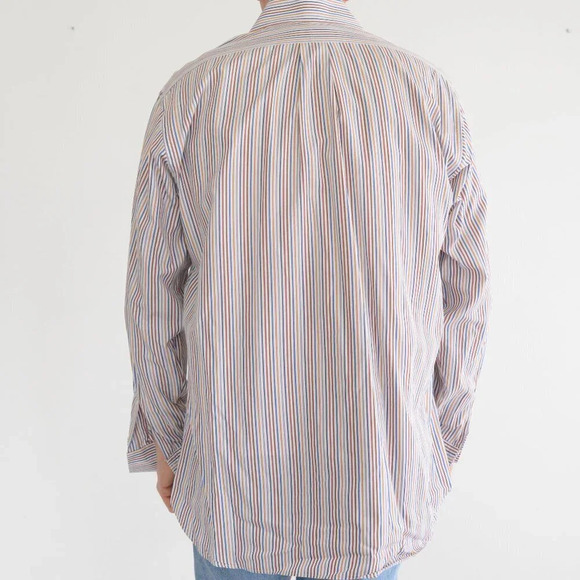Vintage Burberry London  Multi-colour Striped Button Down Dress Shirt - Picture 5 of 14